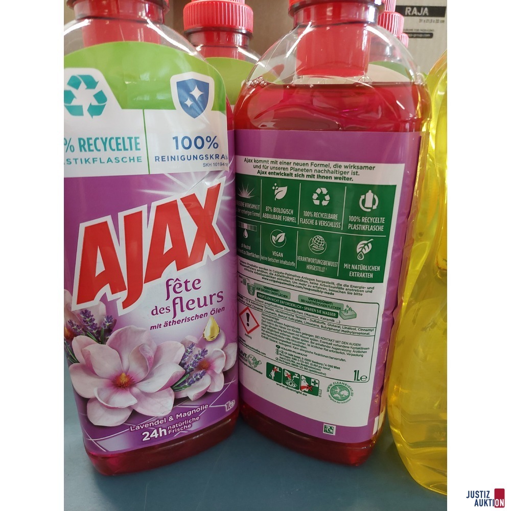 5 Allzweckreiniger der Marke AJAX fete des fleurs u.a.