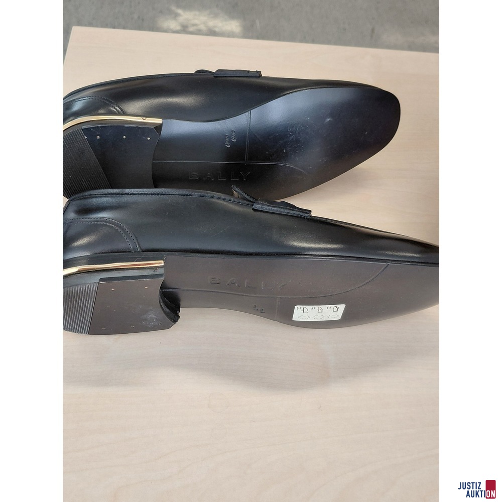 Slipper Bally Genos Black Calf Plain Gr&ouml;&szlig;e EU 8