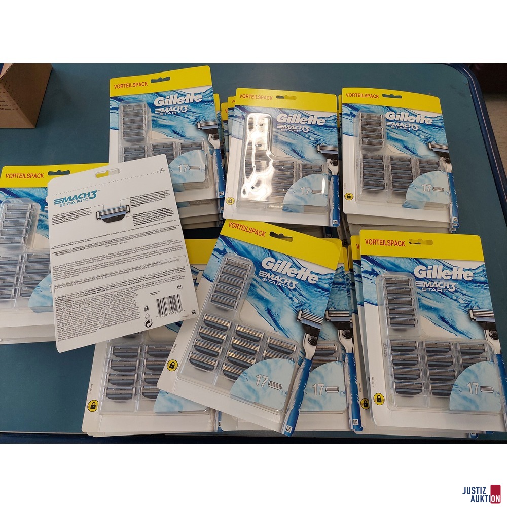 25 Packungen Rasierklingen der Marke Gillette Mach3 Start