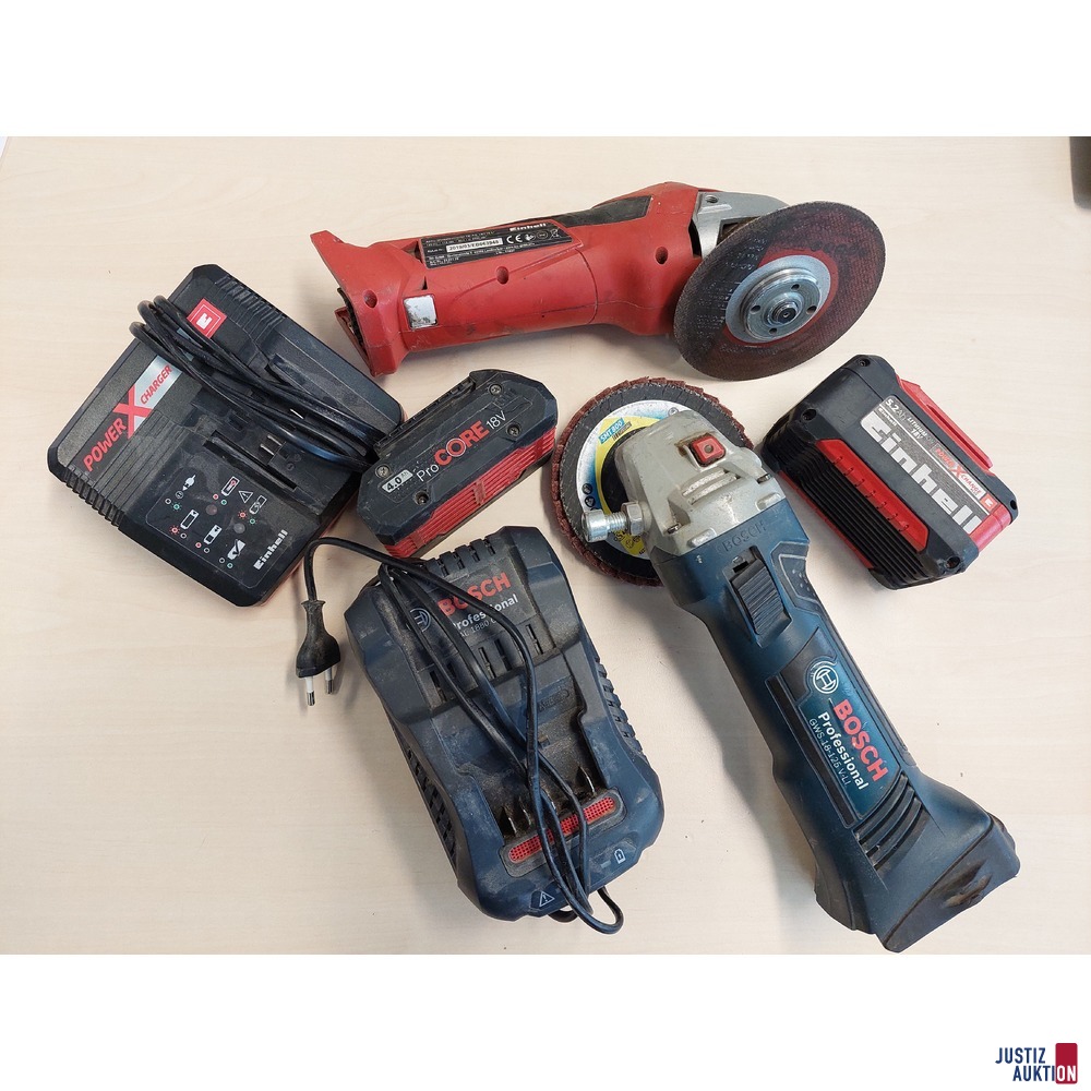 Akku-Winkelschleifer der Marke Einhell TE-AG u&period;a&period;