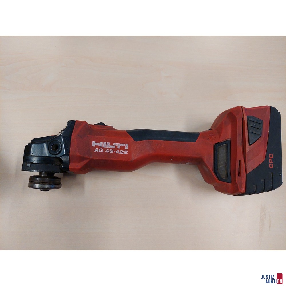 Akku-Winkelschleifer der Marke Hilti AG 4S-A22 mit Akku B22 5&period;2