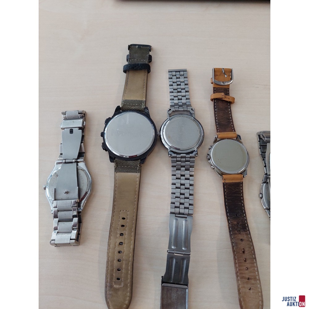 5 Herrenarmbanduhren u.a.
