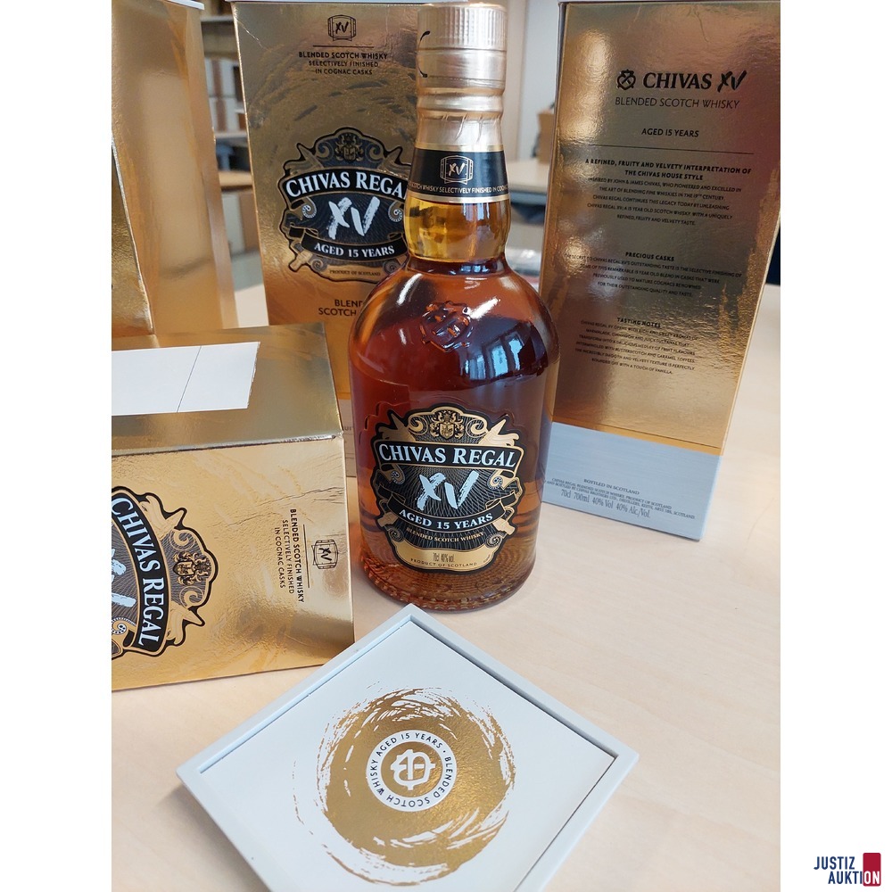 4 Flaschen Chivas Regal XV Aged 15 Years Blendet