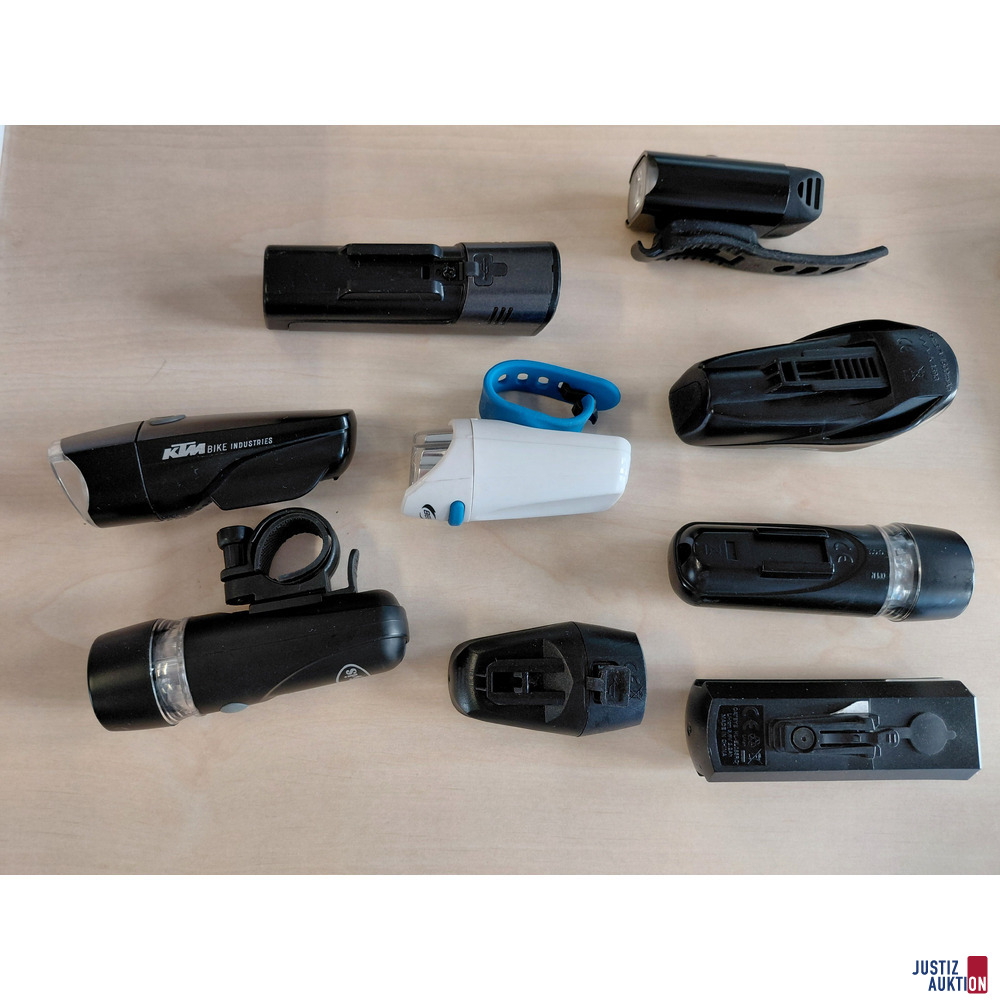 Fahrradlampen diverser Marken