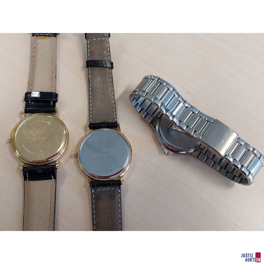 Konvolut bestehend aus 3 Herrenarmbanduhren