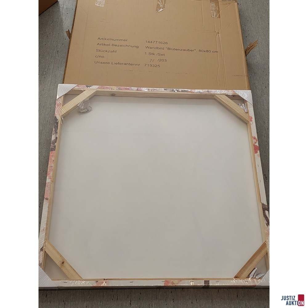 Leinwandbild Bl&uuml;tenzauber Gr&ouml;&szlig;e 80x80 cm