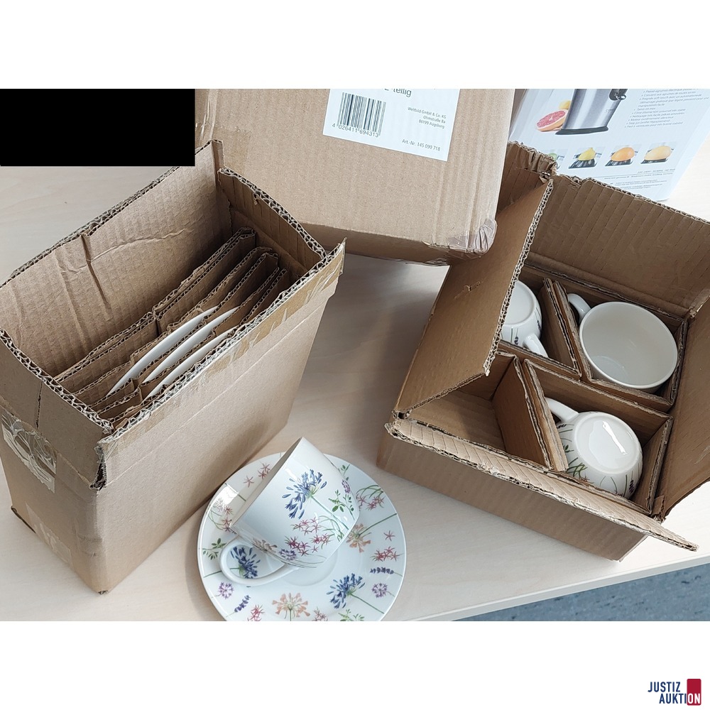 12teiliges Kaffeeservice mit der Bezeichnung Blumenfest in Originalverpackung &ndash; NEU