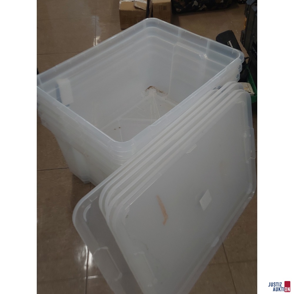 5 Plastikboxen mit Deckel