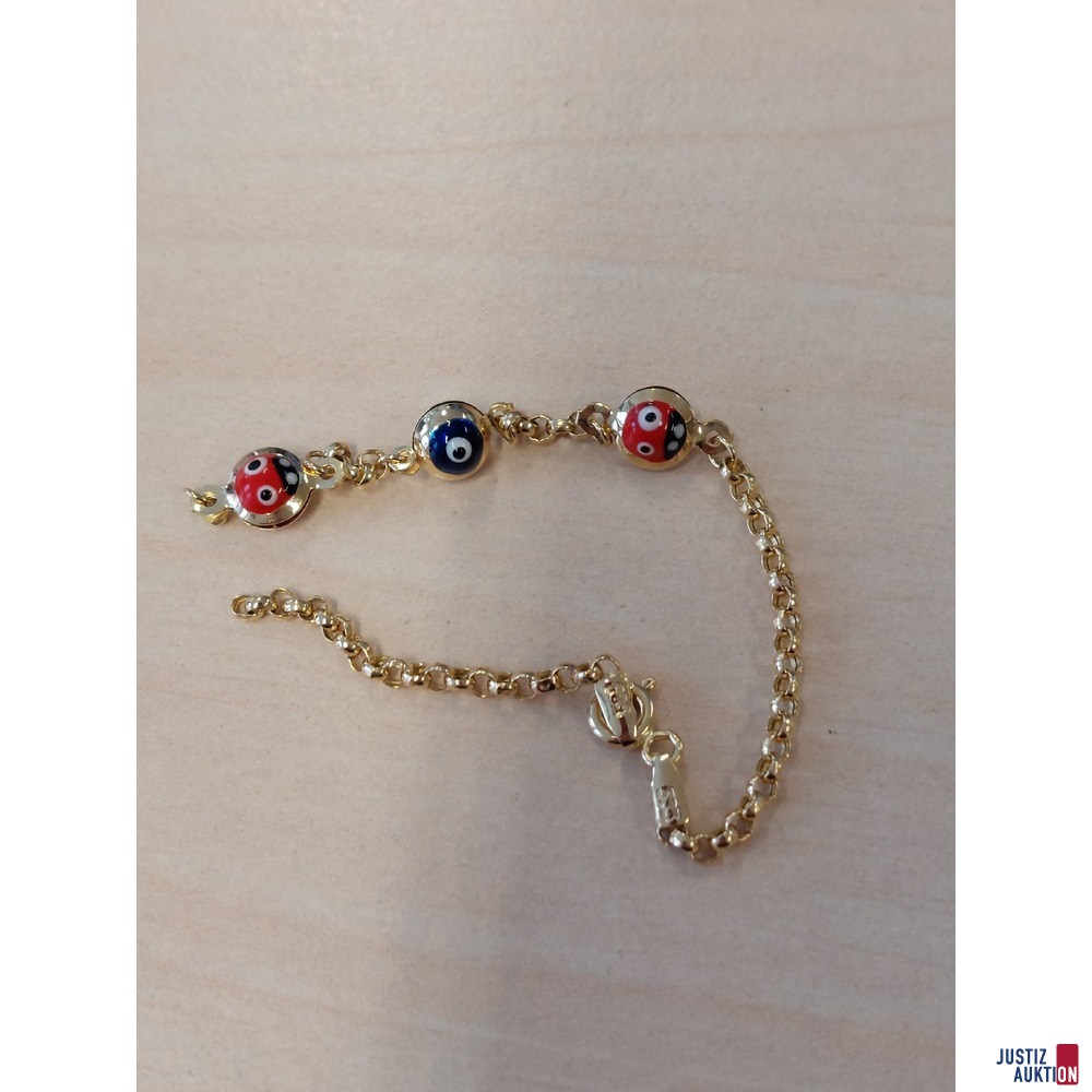 Armkettchen Kind defekt 585 ‰ Gelbgold punziert 2,3 g
