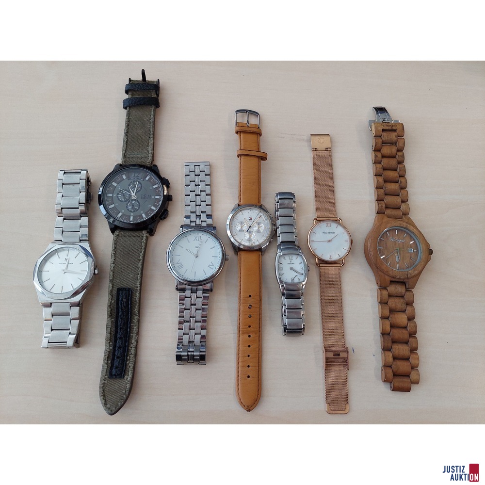 5 Herrenarmbanduhren u.a.