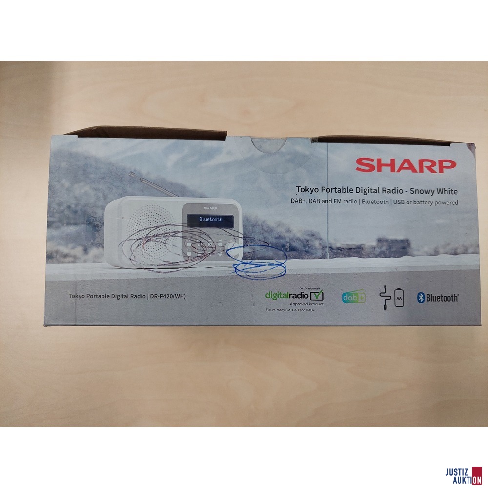 Tragbares Digitalradio der Marke SHARP Tokyo