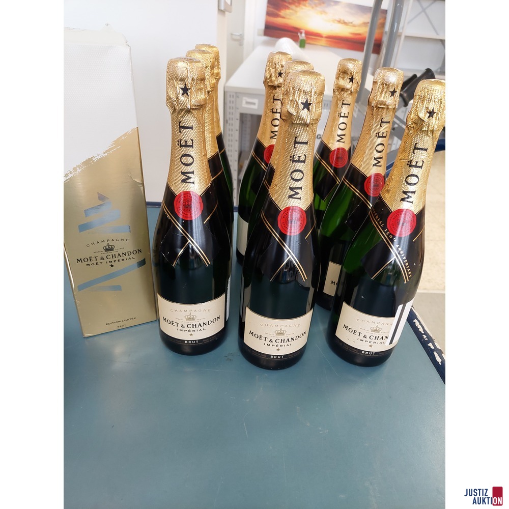10 Flaschen Moet &amp; Chandon Imperial Champagner je 750 ml
