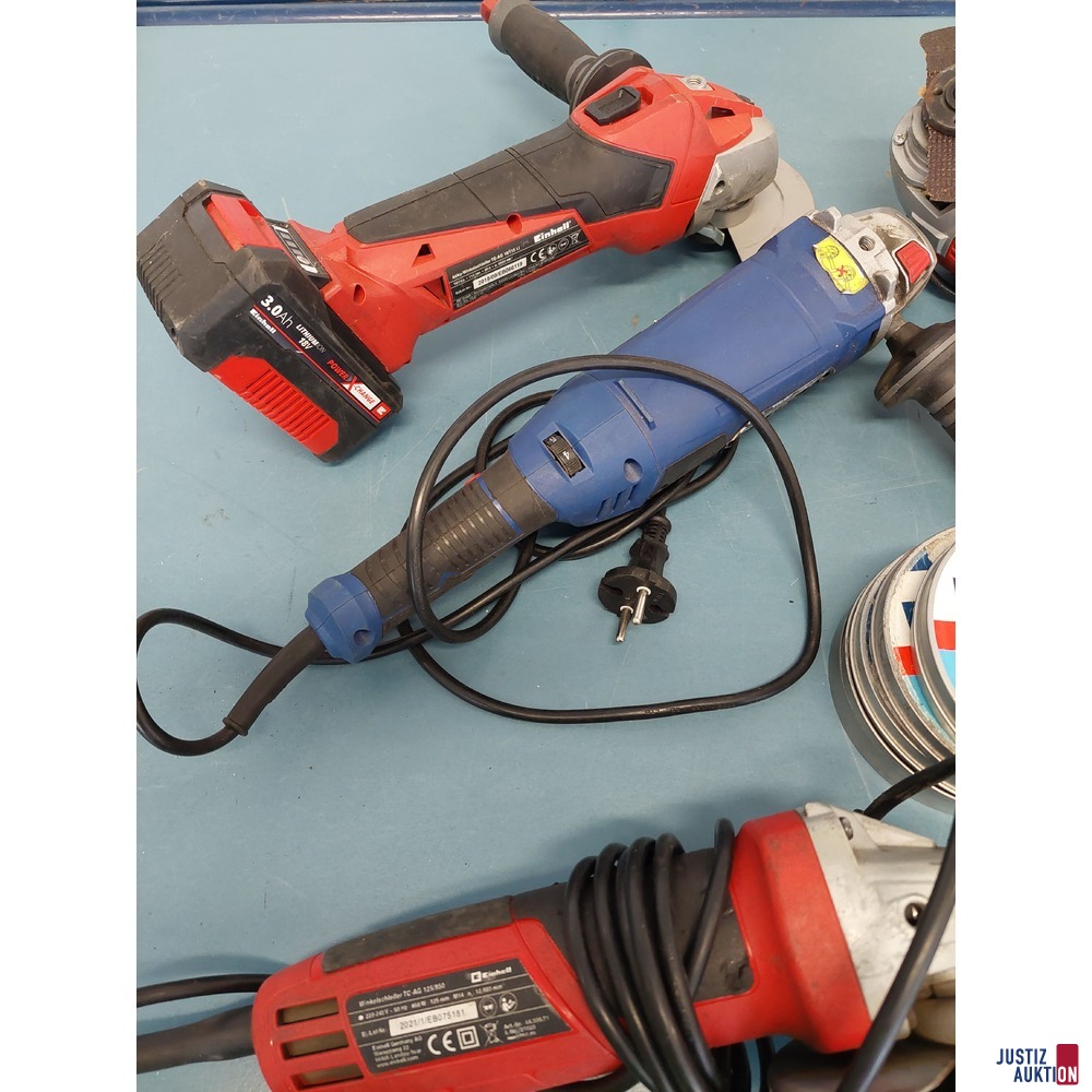 2 Winkelschleifer der Marke Einhell u.a.