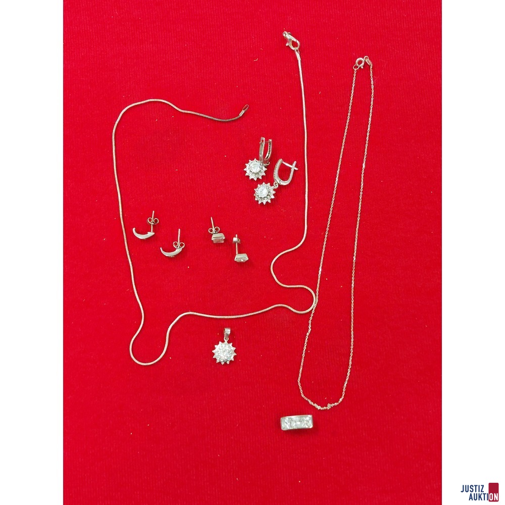 1 Damen-Set 925 Silber punziert