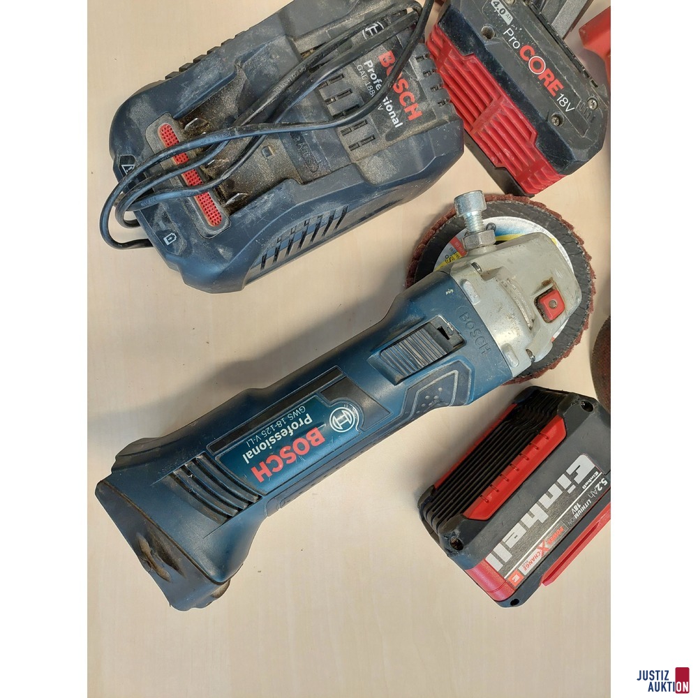 Akku-Winkelschleifer der Marke Einhell TE-AG u&period;a&period;