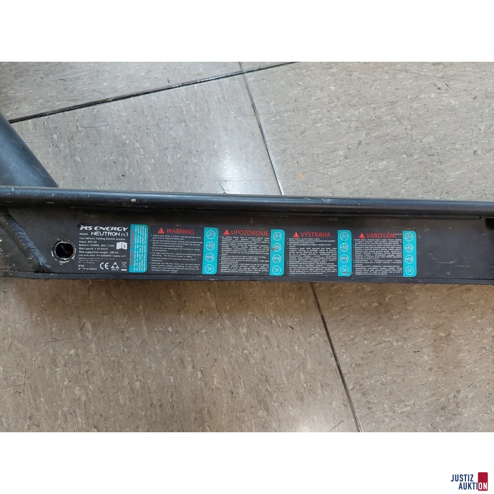 E-Scooter der Marke MS Energy - Model: Neutron n 3