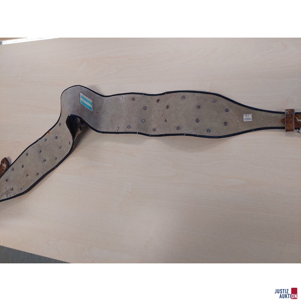 Argentinischer Gaucho-G&uuml;rtel Rindsleder mit Fell