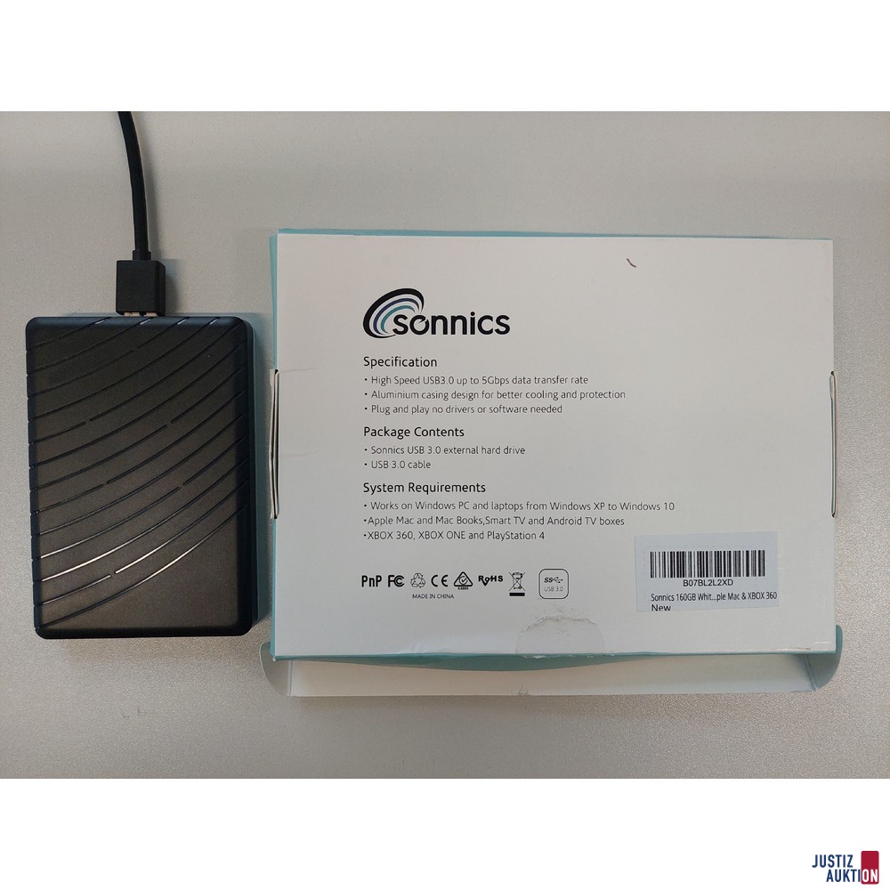Externe Festplatten der Marke Sonnics 160 GB - USB 3.0