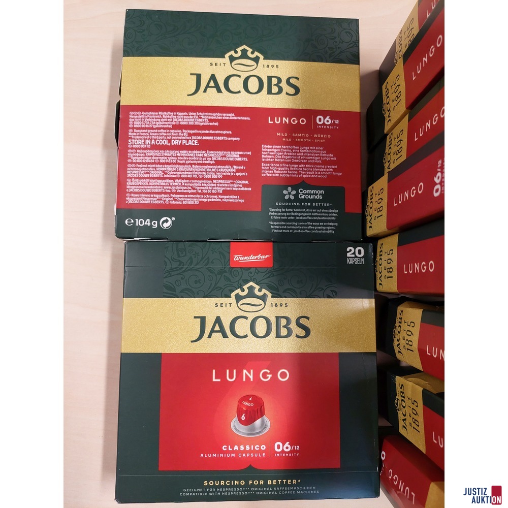 10 x Kaffekapseln der Marke Jacobs – Lungo Classico