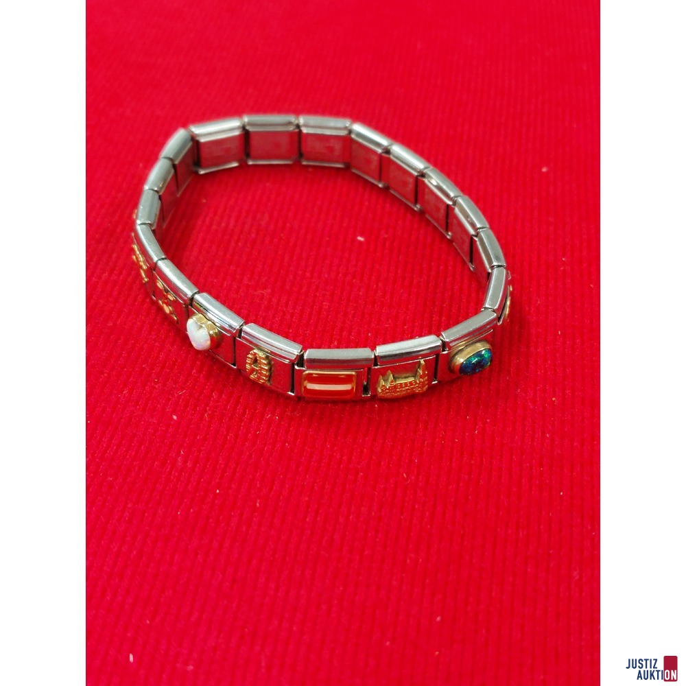 Nomination Armband Länge 18 cm mit 16 Stück Elementen