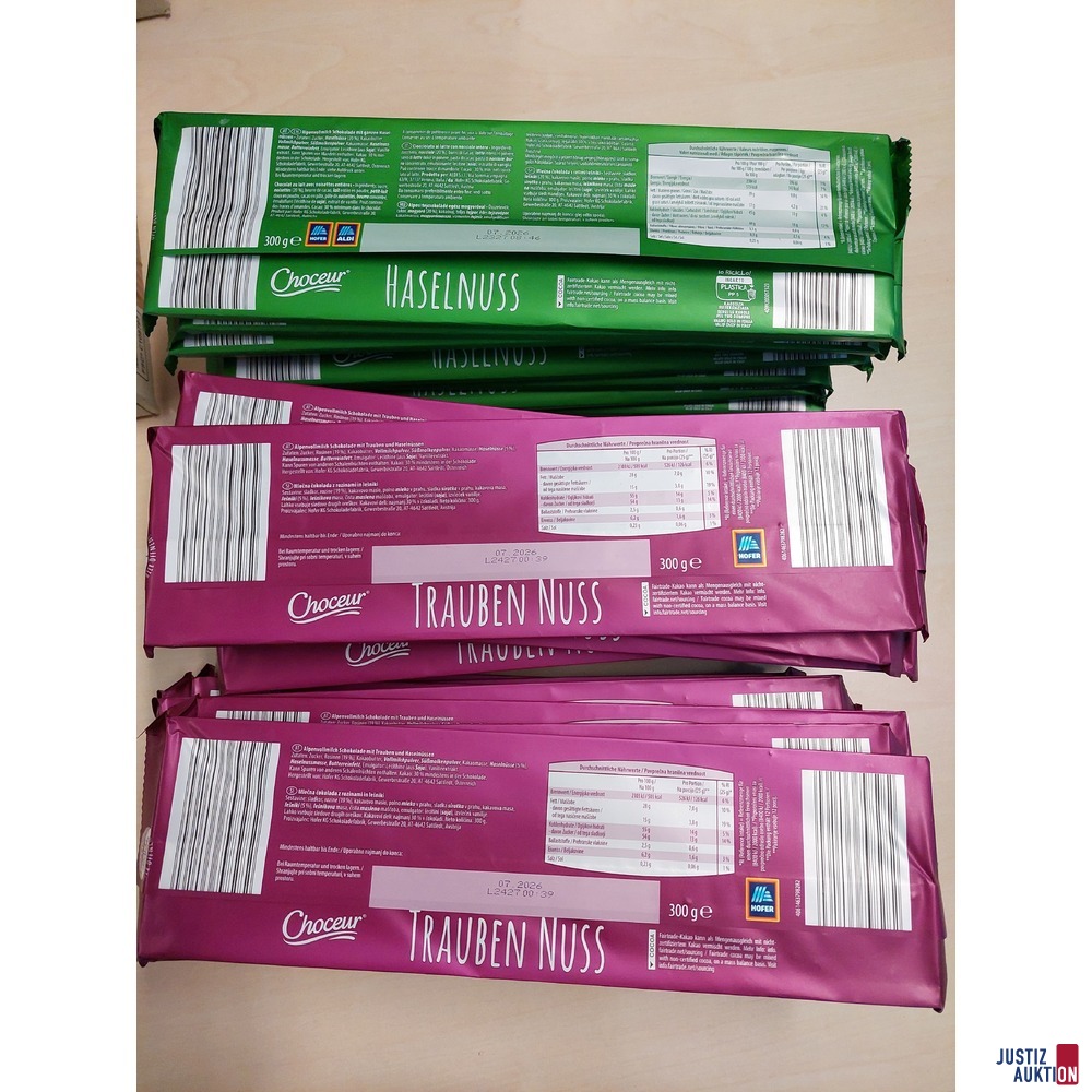 30 x Choceur Schokoladen von Hofer/Aldi je 300g