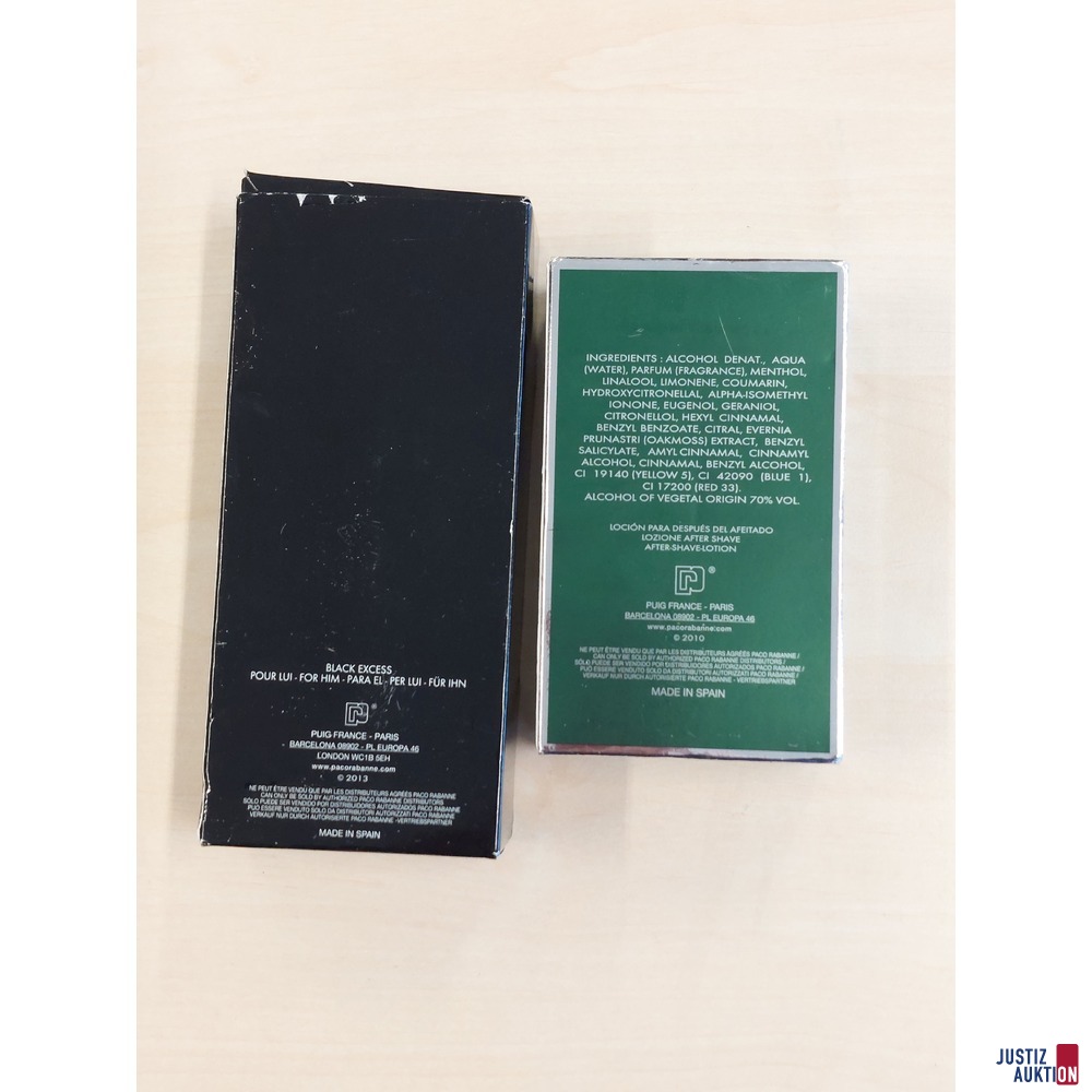 Eau de Toilette der Marke Paco Rabanne BlackXS u.a.