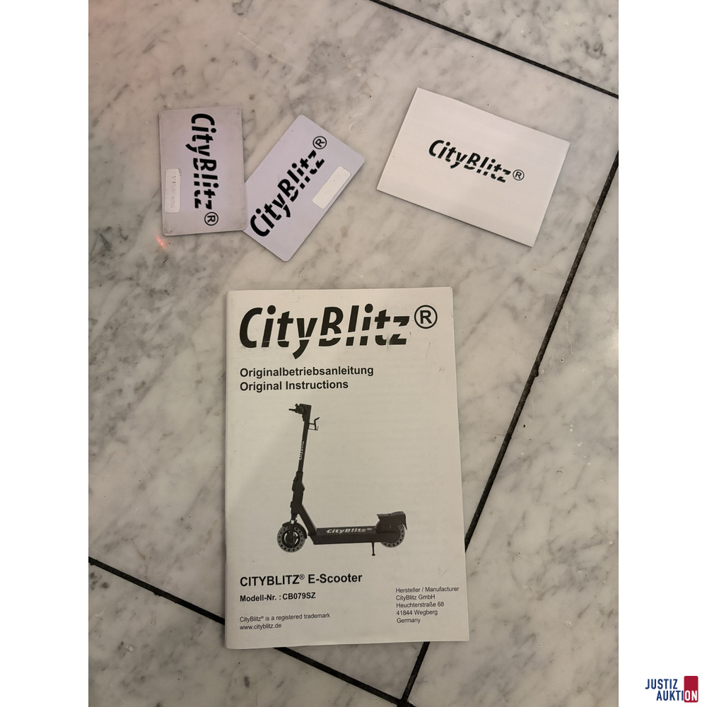 CityBlitz E-Scooter CB079SZ – foto 6 – kavel bij Justiz-Auktion, München