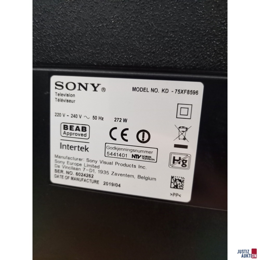 TV-Gerät der Marke Sony Bravia 75 Zoll gebraucht