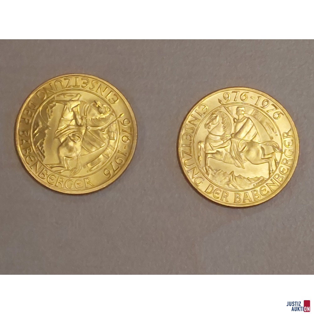 2 Stück Österreich 2 Republik 1000 Schilling 1976