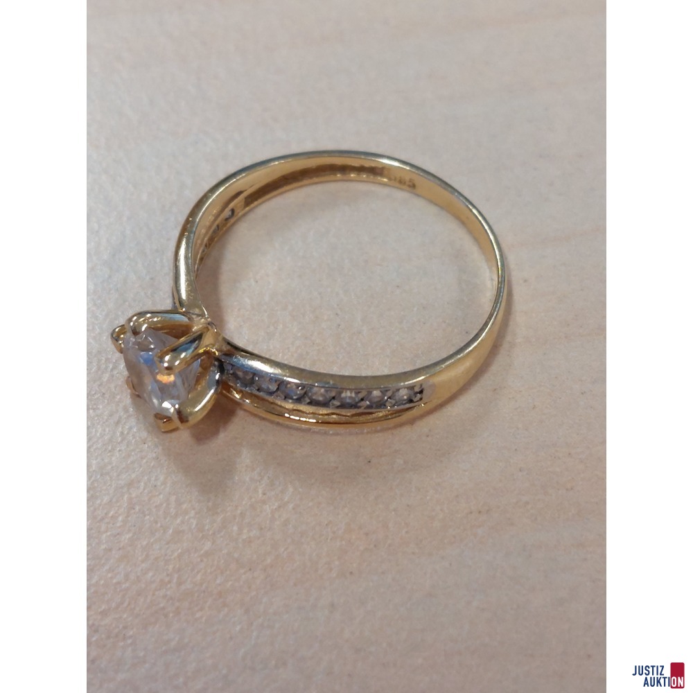Damenring Gelbgold 585 ‰ punziert