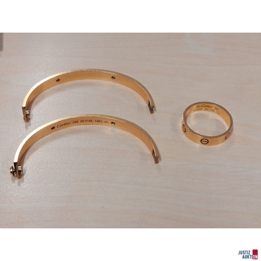 Cartier Love Armreif mittleres Modell u.a.