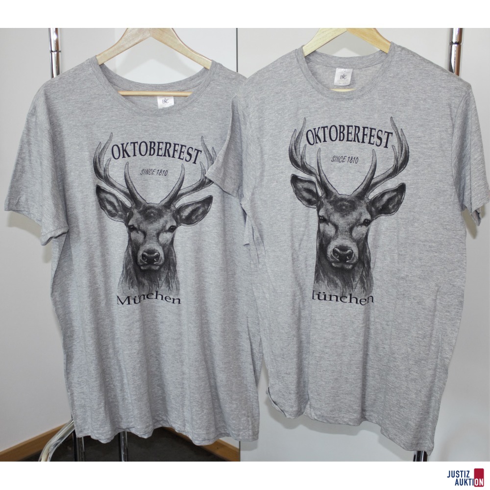 2 T-Shirts mit HirschLogoin Größe XXL und M