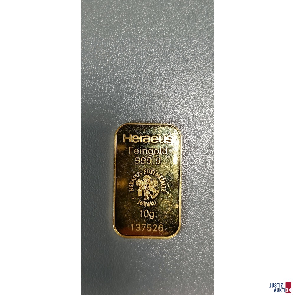 Goldbarren 137526 front