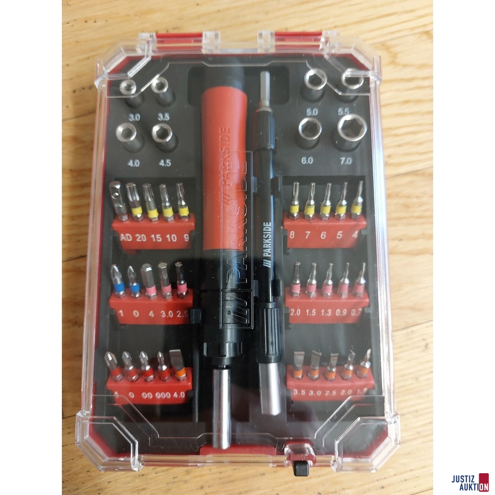Bit- und Stecknussset&comma; 40-teilig&comma; Marke&colon; Parkside