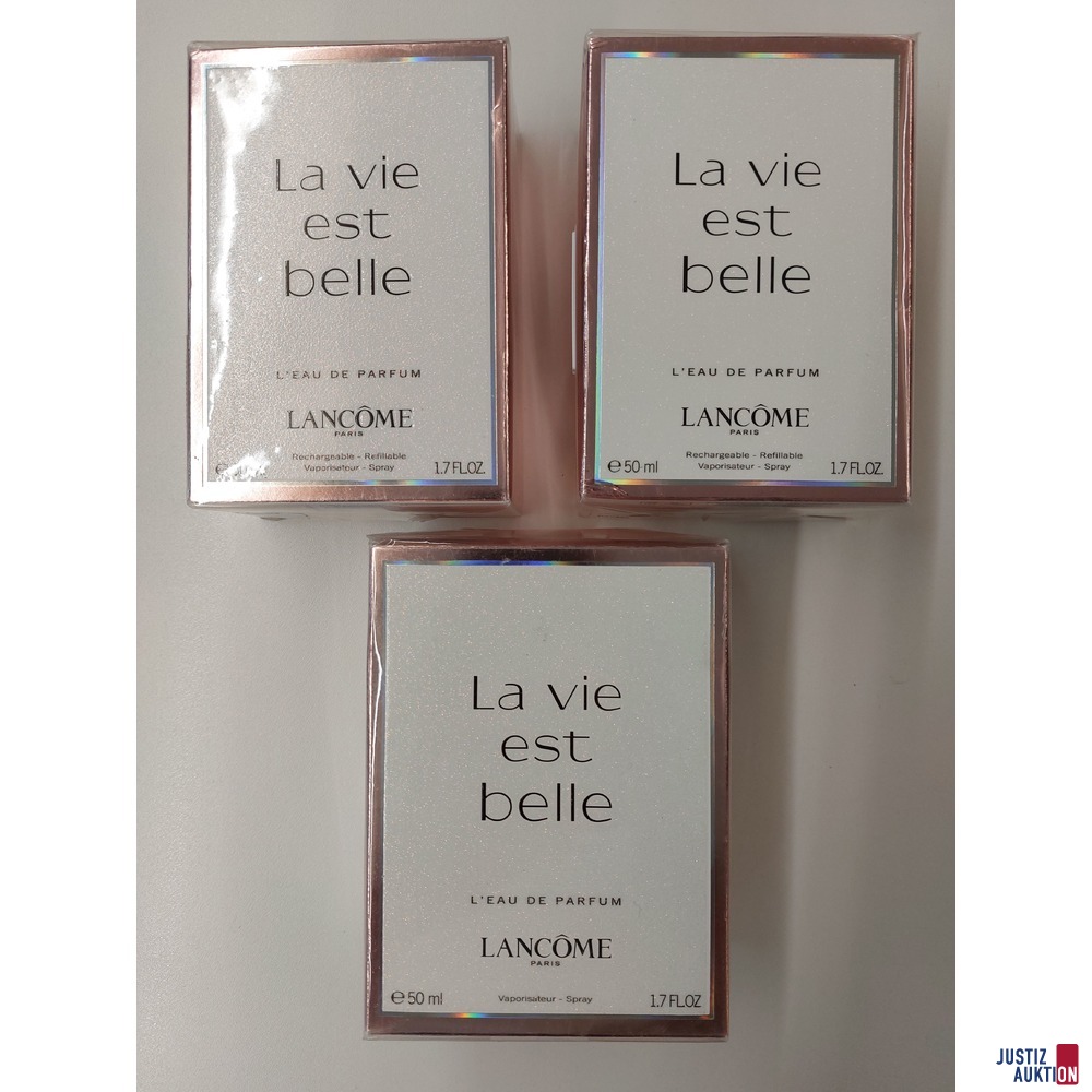 3 x Eau de Parfum La vie est belle Lancome 50 ml originalverpackt