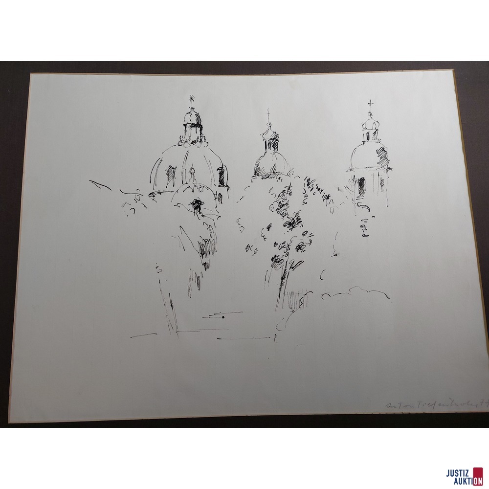 Bild: Kirchenstudie - Tusche auf Papier ungerahmt