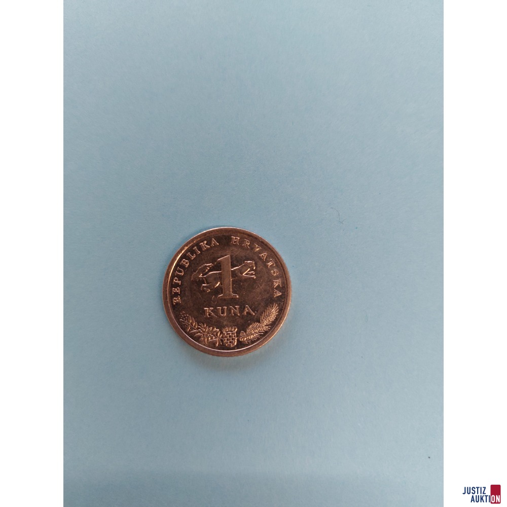 Einfach Dukaten und 1 Kuna Münze
