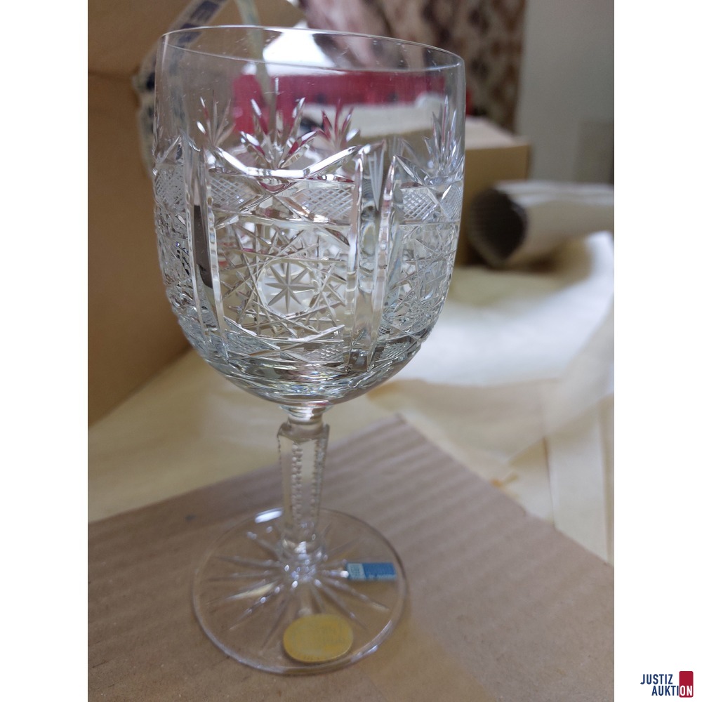 Konvolut an Bleikristallgläser u.a.