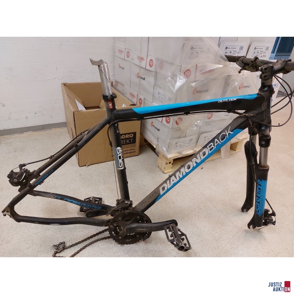 Mountainbike Rahmen mit Komponenten