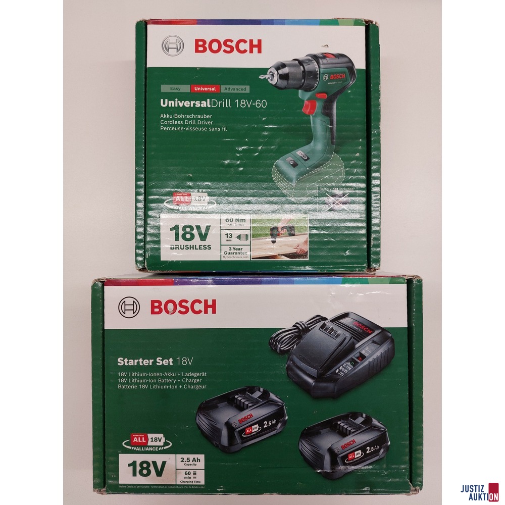 1 x Akku Bohrschrauber Universal Drill 18V-60 u.a.