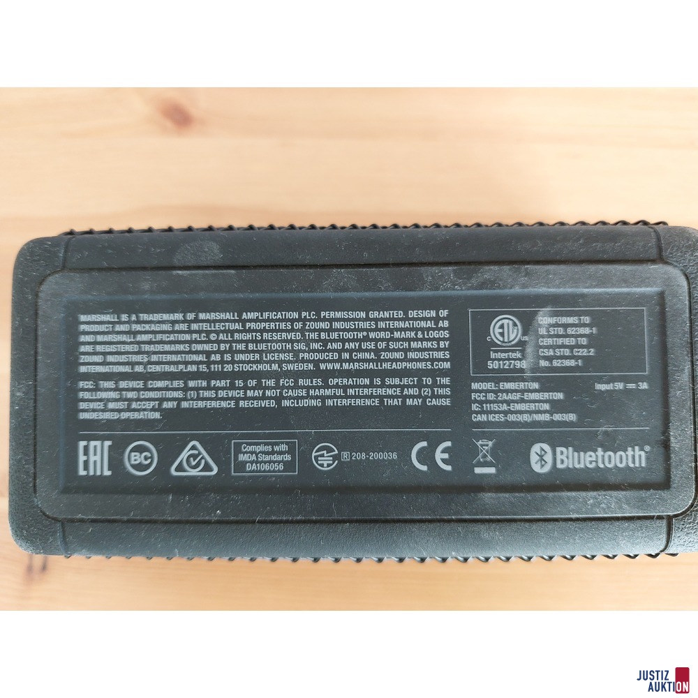 Lautsprecher/Bluetooth der Marke Marshall