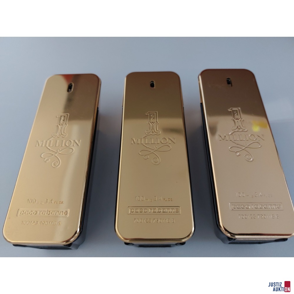 3 Eau De Toilette, Paco Rabanne, 1 Million, 100 ml