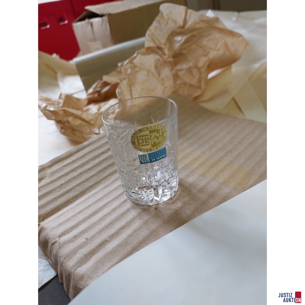 Konvolut an Bleikristallgläser u.a.