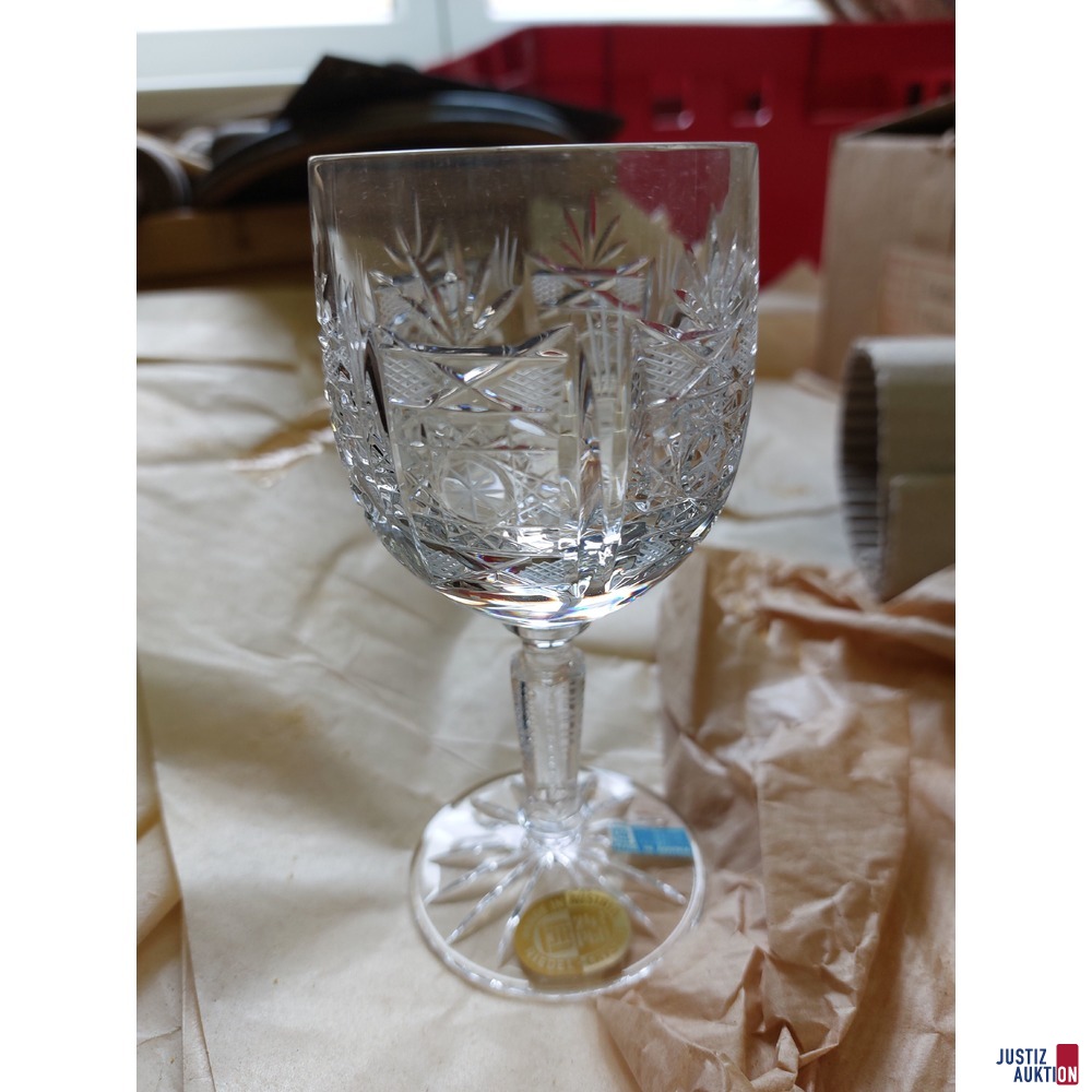 Konvolut an Bleikristallgläser u.a.