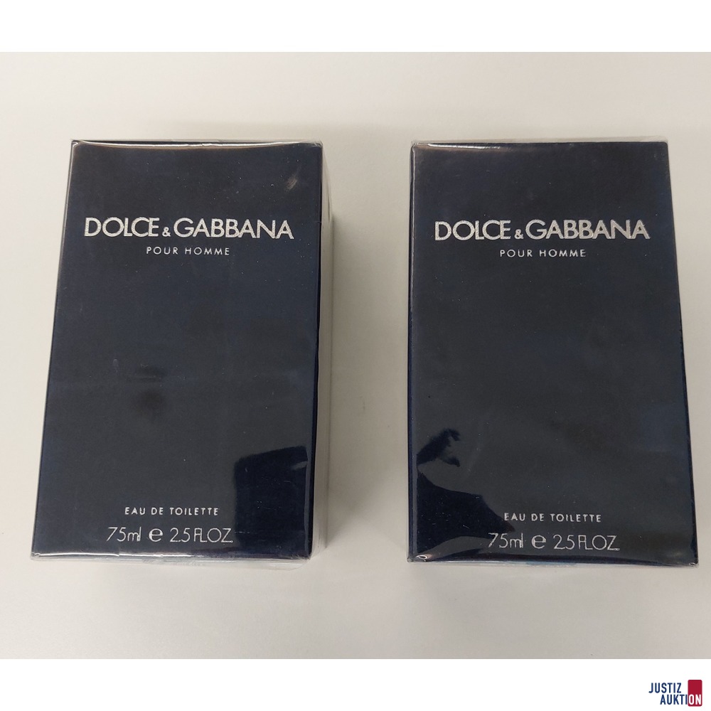 2 x Eau deToilette Pour homme Dolce &amp; Gabbana a 75 ml originalverpackt