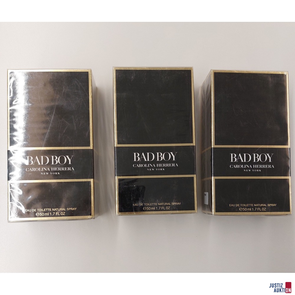3 x Eau de Toilette Bad Boy Carolina Herrera 50 ml originalverpackt