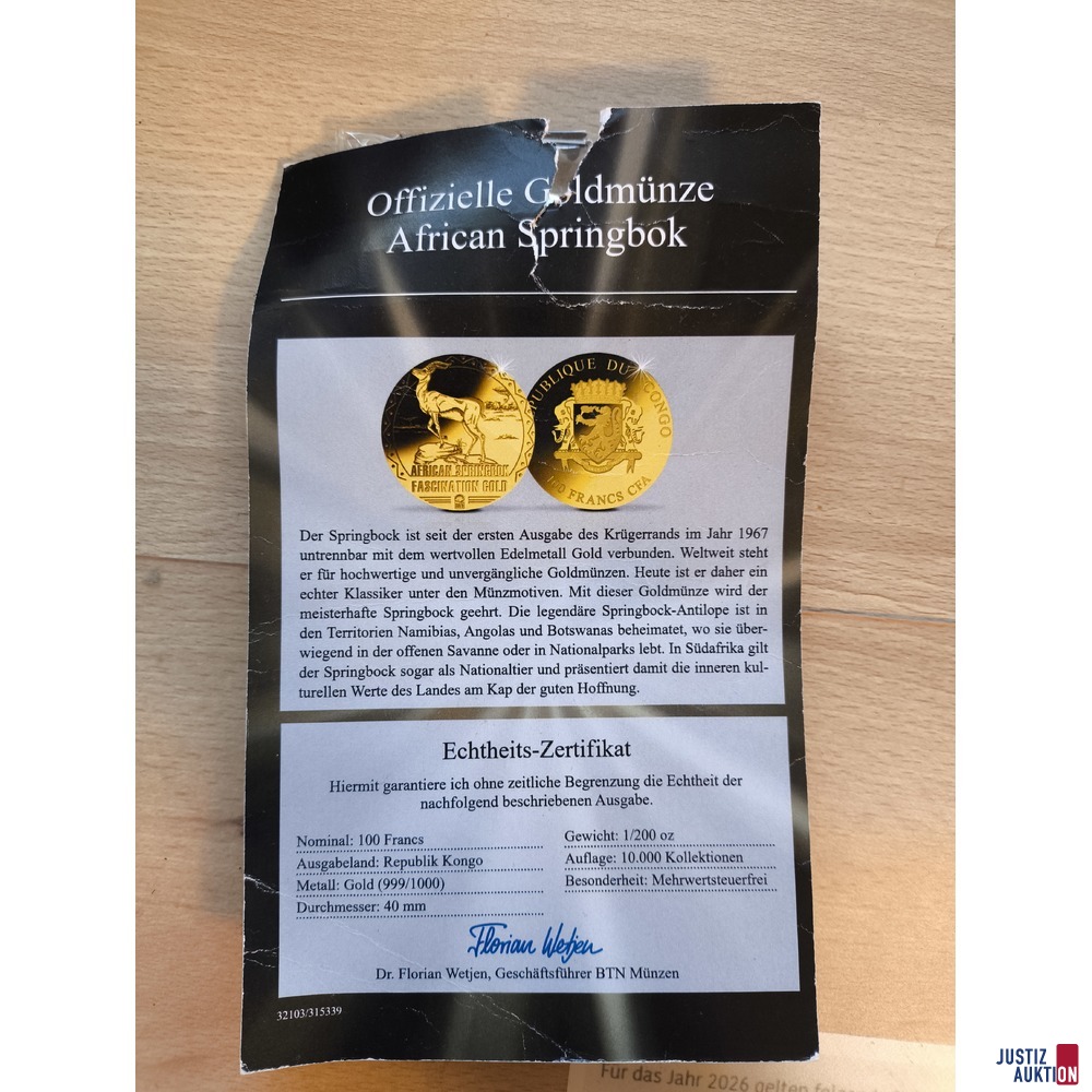 Zertifikat R&uuml;ckseite