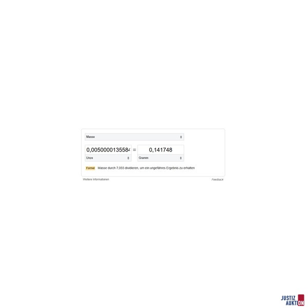 Wertermittlung Goldanteil 1&sol;200 Unze &equals; 0&comma;14 Gramm