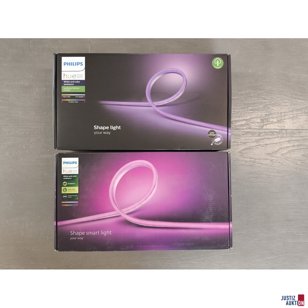 1 x Philips hue shape light (oben) 1 x Philips hue shape smart light (unten)