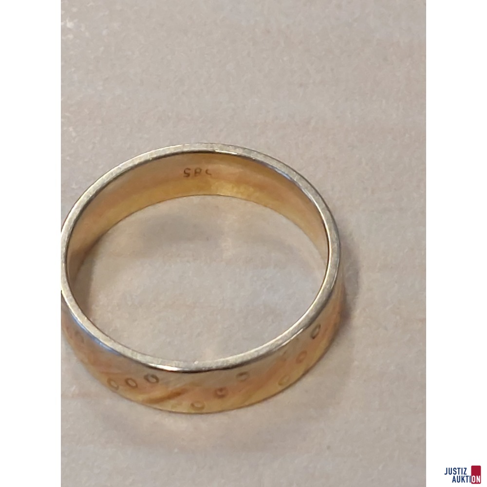Damenring Bicolor Gelbgold/Rosegold 585 punziert